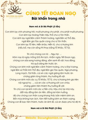 Văn khấn Tết Đoan Ngọ