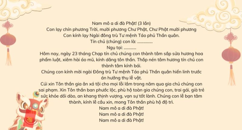Lễ cúng Ông Táo truyền thống ngày 23 tháng Chạp